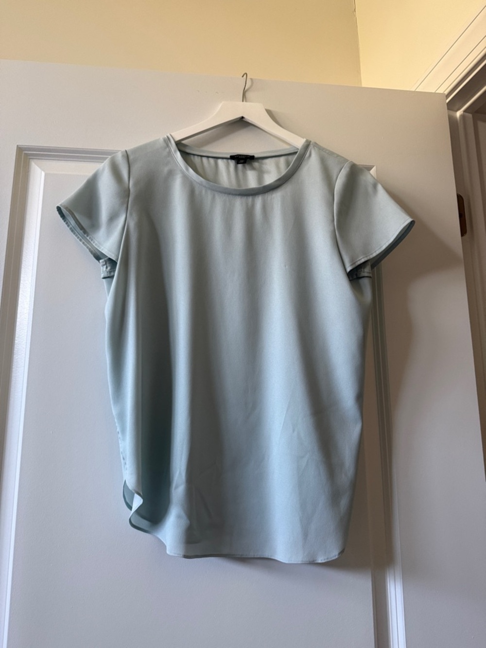 Ann Taylor Pale Blue Short Sleeve Blouse